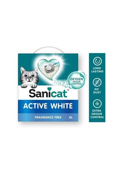 Active White Topaklanan Kedi Kumu Kokusuz 6l