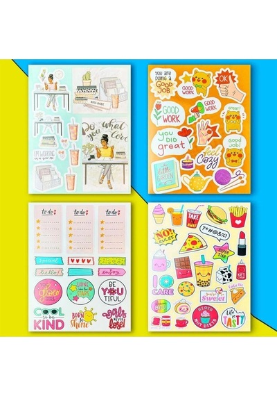 My Dıy Sticker Book 24 17 Cm 16 Sayfa Özel Tasarım Rengarenk Sticker Kitabı Çok Renkli
