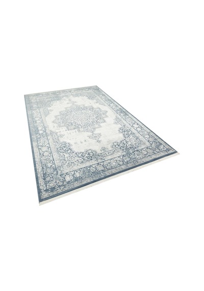 Salon Halısı Viskon Bambu Dokuma Halı Yumuşak Dokulu Modern Sık Dokuma Aura 2892 Lacivert