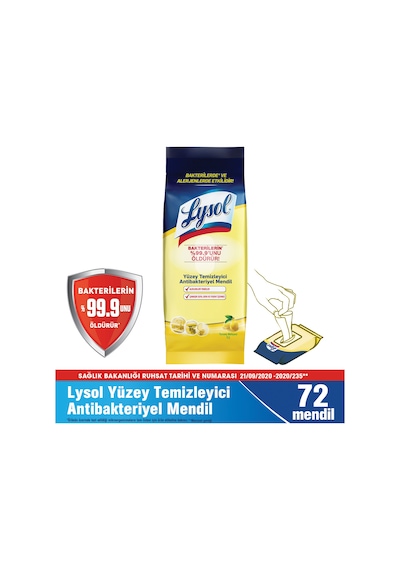 Lysol Yüzey Temizleyici Mendil 72 Yaprak