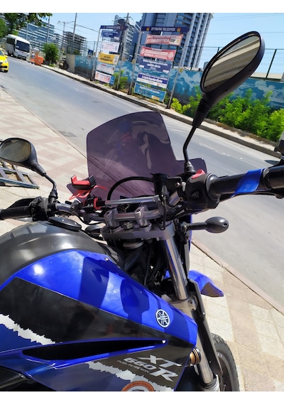 Yamaha Xt660R Xt 660R Uzun Ön Cam Koyu Füme Zeus 42cm 4mm