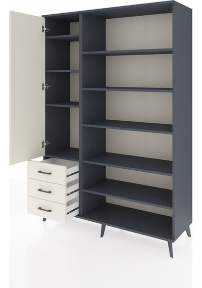 Hyperion Dolap 9 Raflı 3 Çekmeceli 3 Kapaklı 132x44x195 Antrasit-aytaşı/aytaşı Aytası/aytası Hyperion Dolap 9 Raflı 3 Çekmeceli 3 Kapaklı 132x44x195 Antrasit-aytaşı/aytaşı Aytası/aytası