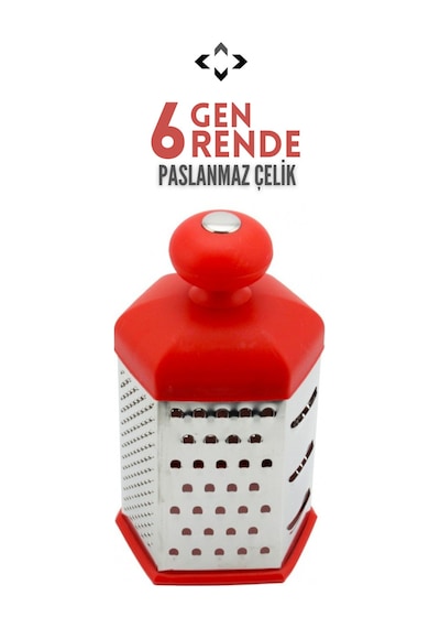 Paslanmaz Çelik 6 Gen Rende Çok Yönlü Patates Sebze Sarımsak Rendesi Fonksiyonlu Topuzlu Rende Çelik Diğer