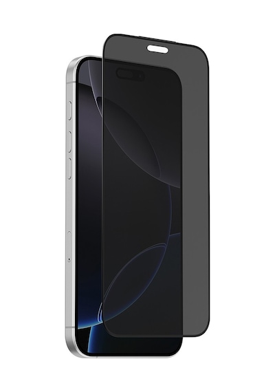 İphone 18 Pro Skinarma 0.33mm Ultra İnce Privacy Ionix Serisi Hayalet Cam Ekran Koruyucu Siyah