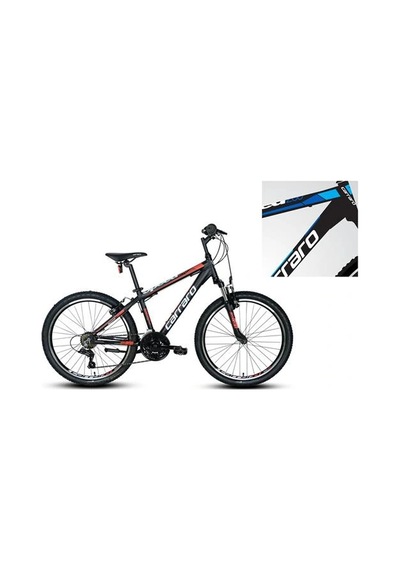 Carraro Speed 240 Erkek Dağ Bisikleti 360h V 24 Jant 21 Vites Mat Siyah Mavi Koyu Mavi Çok Renkli