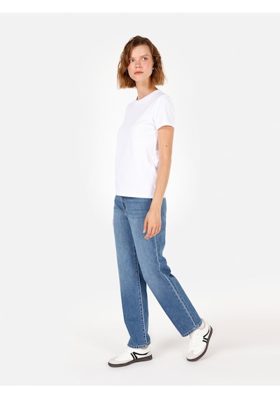 Colins 884 Lauren Düz Fit Yüksel Bel Düz Paça Mavi Kadın Pantolon Cl1070943 Denim Colins 884 Lauren Düz Fit Yüksel Bel Düz Paça Mavi Kadın Pantolon Cl1070943 Denim