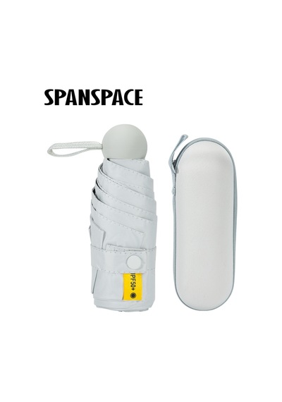 Spanspace Kompakt Kapsül Şemsiye 6 Telli Saklama Kutulu, Beyaz