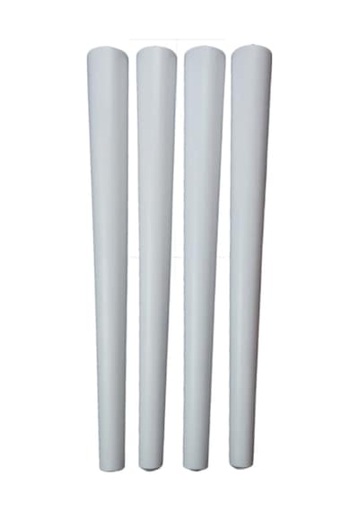 Gürgen Ahşap Sandalye Sehpa Ayağı Metrik-8 Vidalı 42 Cm - 4 Adet Beyaz Renk