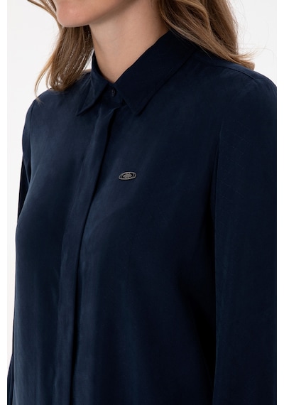 U.s. Polo Assn. Kadın Lacivert Gömlek Desenli 50299622-vr033 Lacivert