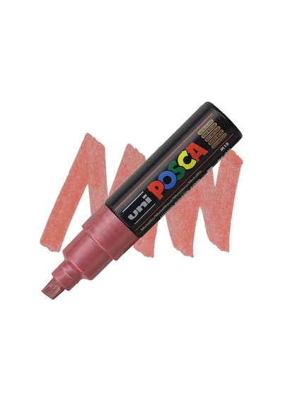 Uni Posca Marker Pc-8K 8.0 Mm Metallic Red