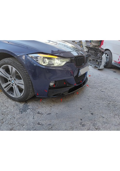 F30 M Sport Ön Lip - 3 Parça - Plastik - Parlak Siyah