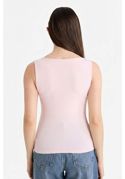 Defacto Slım Fıt Basıc Kare Yaka Atlet C2622ax26sppn38 Pembe-pn38