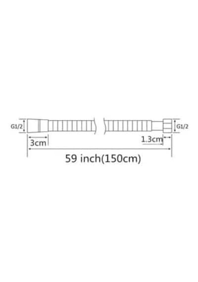 Single El Duşu Başlığı - 150 Cm Örgülü Duş Spirali Hortumu 2&apos Li Set