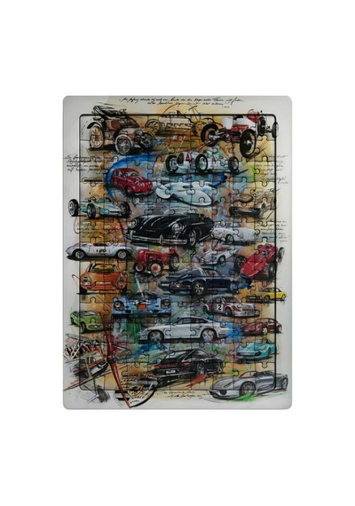 Ghostbastır Design Yarış Arabaları 99 Parça Ayaklı Puzzle Dekoratif Çocuk Yapbozu 021