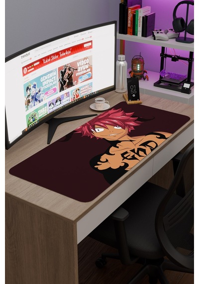 Fairy Tail Anime V2 - 90x40 Xxl Gaming Kauçuk Kaymaz Taban Mouse Pad Fare Altlığı