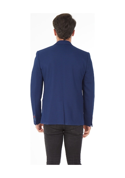 Sposo 5105 Dar Kalıp Örme Kumaş Lacivert Erkek Blazer Ceket Lacivert