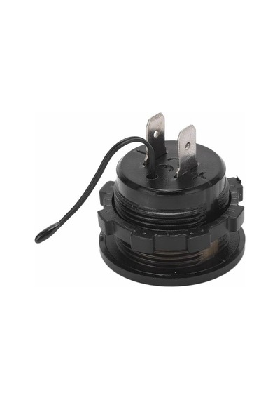 Devremarkt Yuvarlak Voltmetre Termometre 12v 24v Panel Tip Montaj Dijital Kırmızı Renk Led Sıcaklık Isı Voltaj