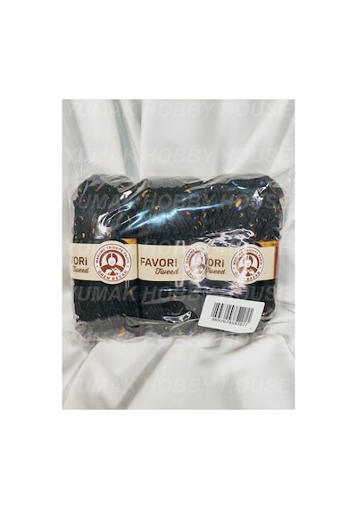 Favori Tweed Siyah El Örgü İpi 3 Adet - Renk: 999c