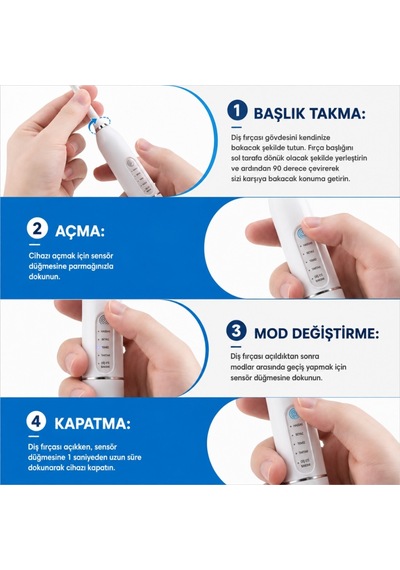 Polham 7 Parça Elektrikli Diş Fırçası Ve Ağız Bakım Seti 5 Modlu, 800mah Şarjlı, Ipx7 Su Geçirmez