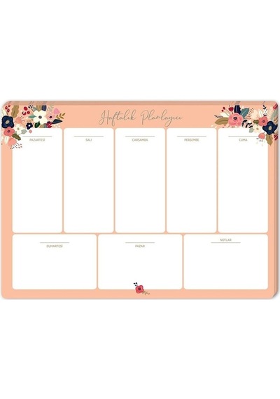 17x24 Haftalık Planner-haftalık Planlayıcı 52 Sayfa - Pudra