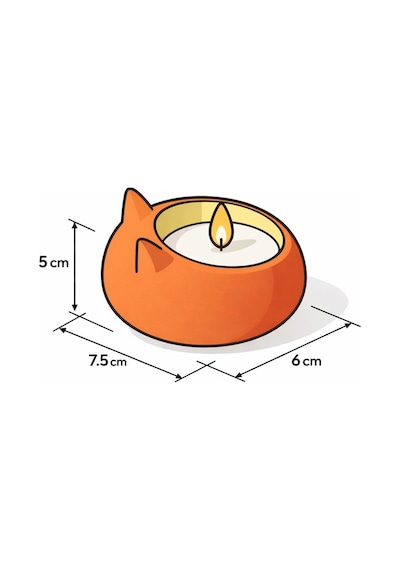 Modern Tasarım 2'li Tealight Seti: Mat Dokulu Kedi