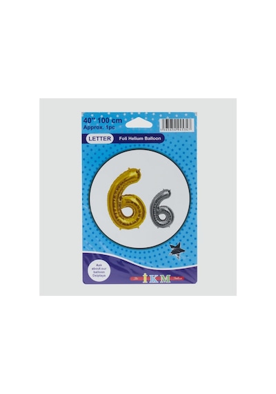 Sarı - 628 - Renkli 40x100 Rakam Folyo - Nazblsmm - Balon 6