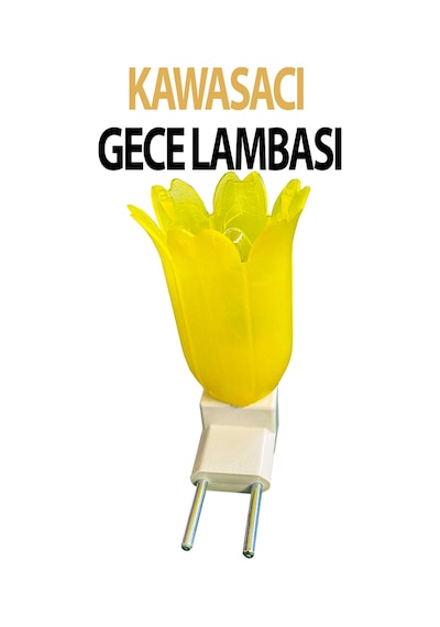Nostaljik Gece Lambası Kendinden Fişli Çıt Çıt Anahtarlı 7 Watt Ampullü Sarı