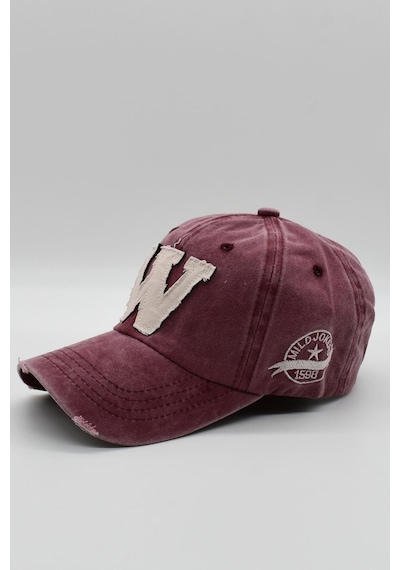 Külah Kadın Bordo Eskitme Vintage Kep Şapka - Standart Bordo