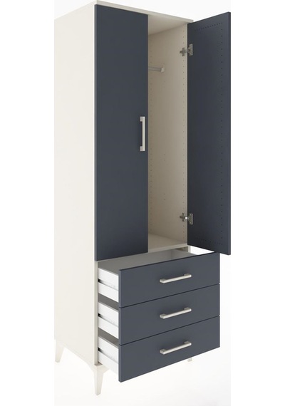 Hyperion Dolap Tek Raflı 3 Çekmeceli Tek Askılı 60x44x182 Ayt... Aytaşı