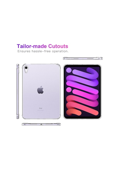 Apple Uyumlu iPad, Air 11inç M2/m3 2025-2024 Kılıf Darbelere Dayanıklı Şeffaf Kapak Kılıf