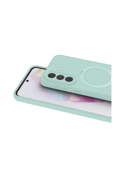 Samsung Uyumlu Galaxy A57 5g Regal Magsafe Standlı Kapak Su Yeşili