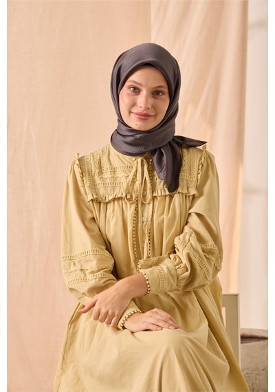 Silk Home Düz Shiny Eşarp 75006-79 füme
