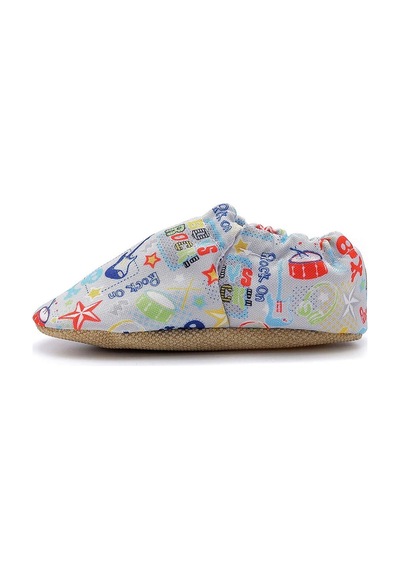 Boys Rock Kaydırmaz Taban Bebek Yazlık Patik Mavi , Ev Botu Terliği Kreş Ayakkabısı Panduf F-824 Mavi