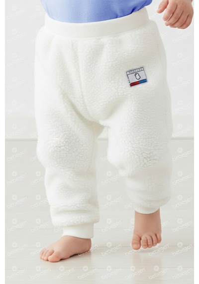 Bebegen Unisex Ekru Welsoft Peluş Tek Alt Çok Renkli