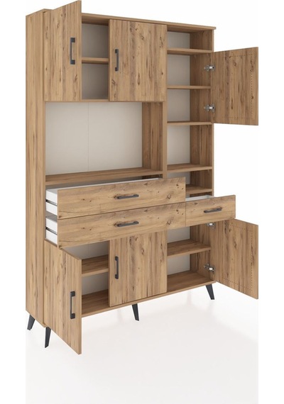 Arges Dolap 10 Raflı 3 Çekmeceli 6 Kapaklı 132x30x195 Çam-çam/çam Atlas Çam/atlas Çam Arges Dolap 10 Raflı 3 Çekmeceli 6 Kapaklı 132x30x195 Çam-çam/çam Atlas Çam/atlas Çam