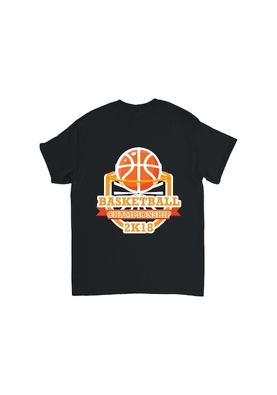 Paybuy Basketbol Şampiyonluğu 2k18 Baskılı Çocuk Tişört Siyah