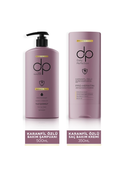 Dp Daily Perfection Şampuan Karanfil Özlü 500 ML & Saç Bakım Kremi Karanfil Özlü 350 ML