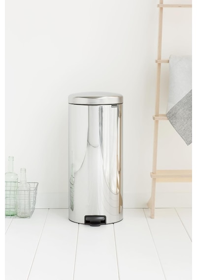 Tr Pedallı-çöp Kutusu İç Kova İle Metal, Plastik Metal, Glänzender Stahl, 30 Liter