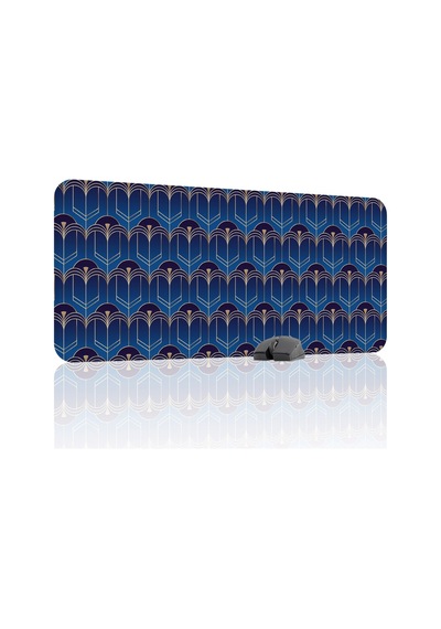 Art Deco Tarzı Kaymaz Dikişli Kauçuk Oyuncu Mousepad V2 - 90x40 Xxl Gaming Mouse Pad Fare Altlığı