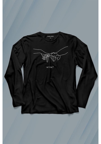 İddia Sevgili Minimal Uzun Kollu Tişört Baskılı T-shirt 001