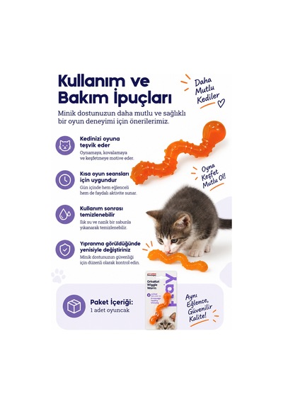 Petstages Orka Cat Wiggle Worm Catnip Kedi Oyuncağı
