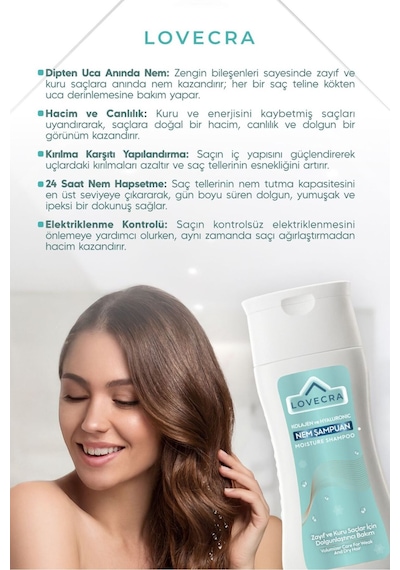 Kolajen Ve Hyaluronic Nem Şampuan Zayıf Kuru Saçlar İçin Dolgunlaştırıcı Bakım Ve Nem 250 Ml Kuru