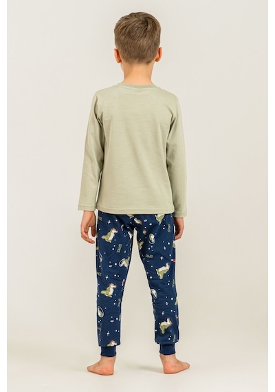 Rolypoly Erkek Çocuk Yeşil Space Adventure Uzun Kol Pijama Takım Rp3863-c-v1 Rp3863-c-v1