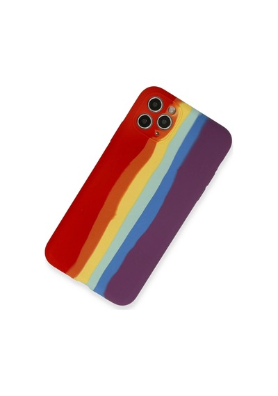 Newface Apple iPhone Uyumlu 11 Pro Kılıf Ebruli Lansman Silikon Semeglbl - 64 - Kırmızı-mor