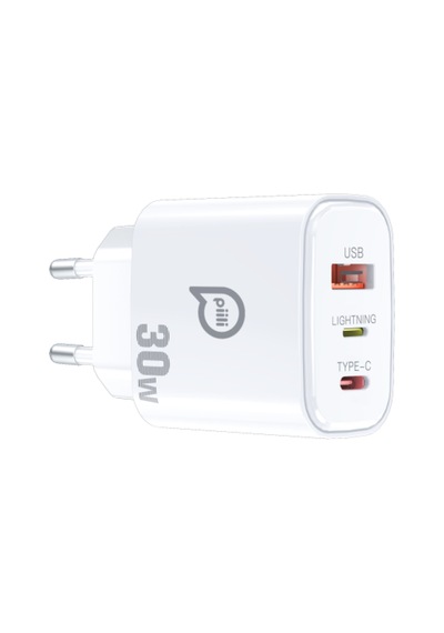 Piili 30w Usb-a + Type-c + Lightning Hızlı Şarj Adaptörü Tek Adaptörle Daha Fazla Cihaza Uyumlu
