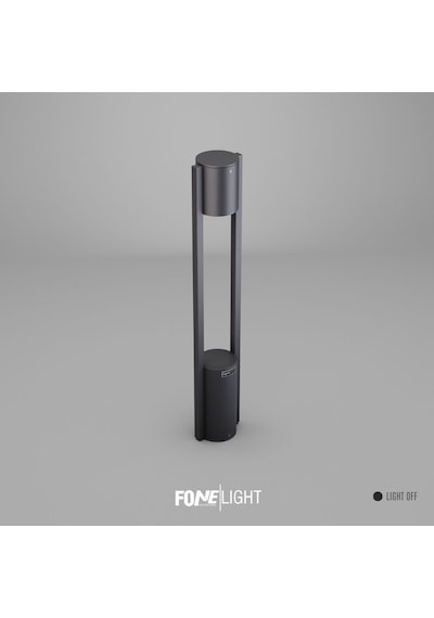 Holera Alüminyum Led Bollard Bahçe Aydınlatma Direği Ip65 Dış Mekan Peyzaj Aydınlatması Antrasit 9w 3000k Su Ge