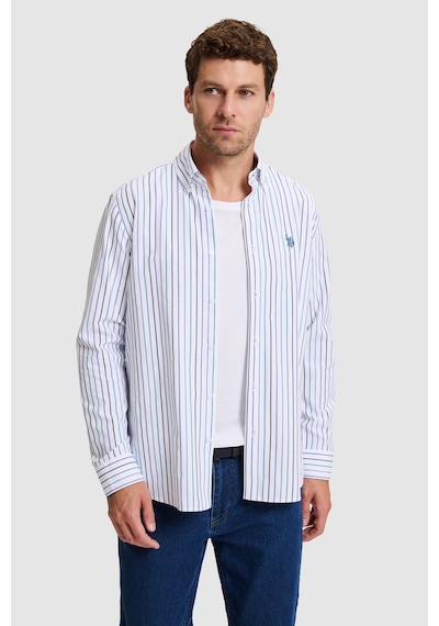 U.S. Polo Assn. Erkek Petrol Uzun Kollu Gömlek 50324651 Vr102