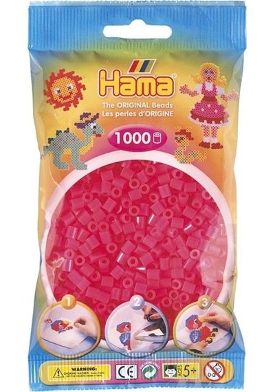 1.000'Lik Hama Midi Boncuk - Neon Fuşya