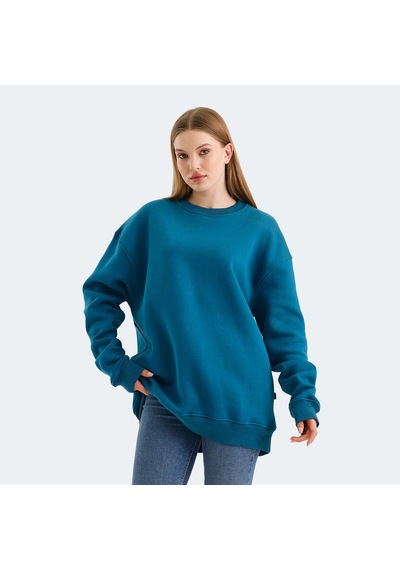 Slazenger VADIM Oversize Kadın Oversıze Petrol Sweatshirt