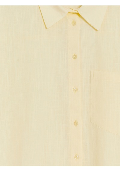 Lcw Vision Sarı Oversize Poplin Kadın Gömlek